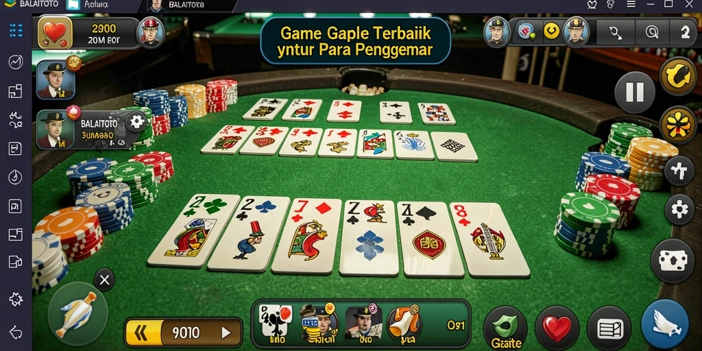 Tampilan gameplay Gaple yang seru di BALAITOTO.