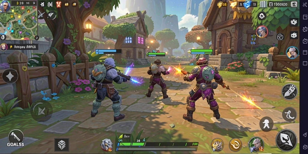 Tampilan gameplay ARPG yang menantang dan menarik di GOAL55.