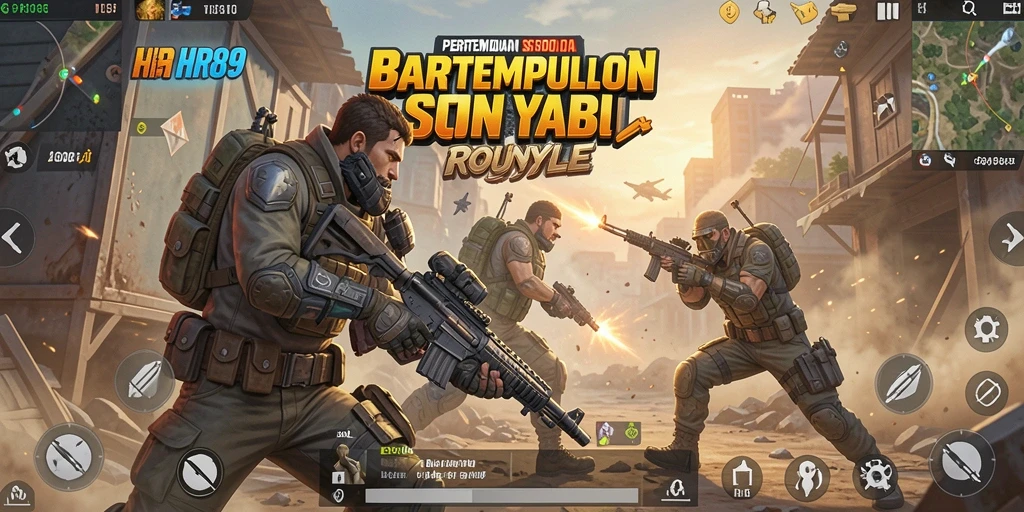 Gameplay seru HR89 dalam arena Battle Royale yang dinamis.