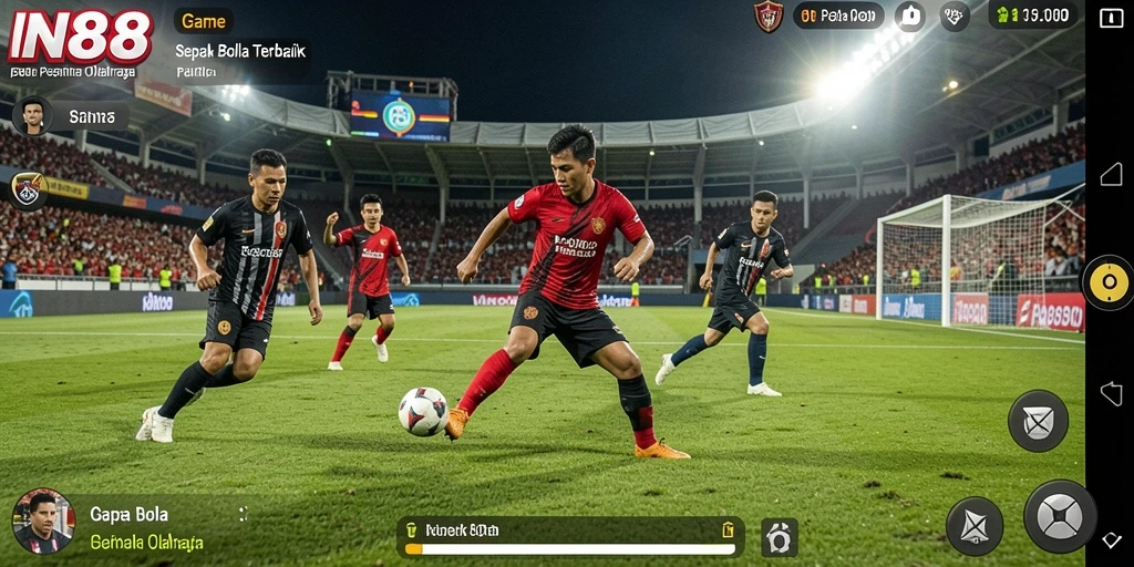 Tampilkan aksi mendebarkan dalam permainan sepak bola IN88.