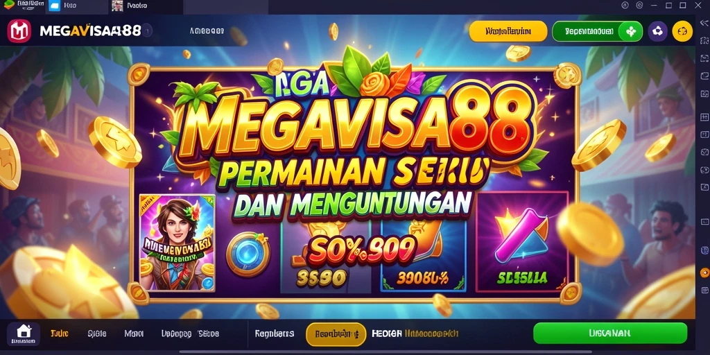 Tampilan gameplay Slot MEGAVISA88 yang memukau dan mengasyikkan.