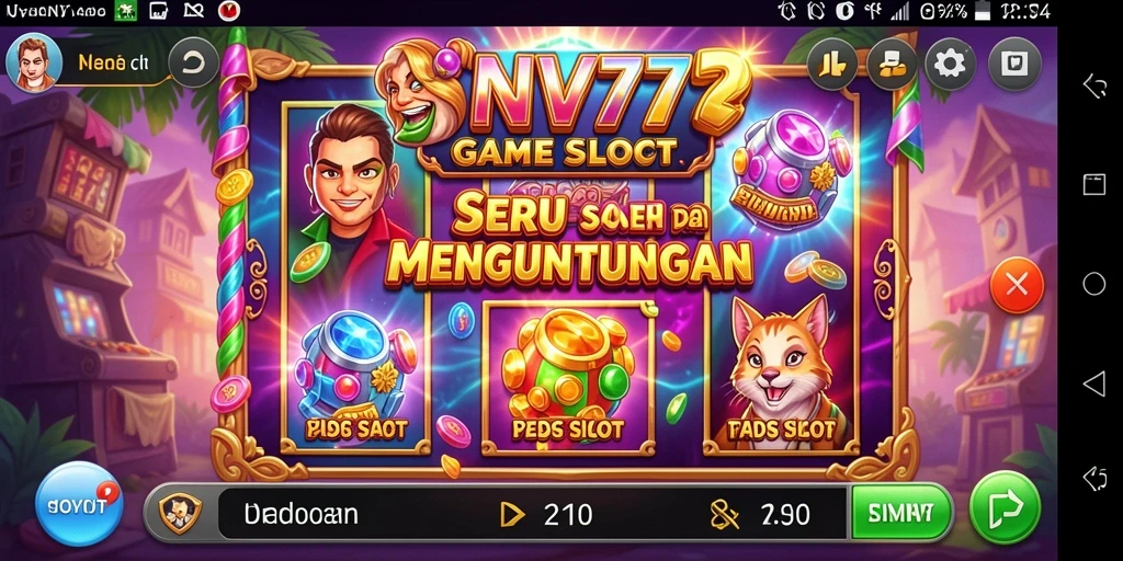 Tampilan gameplay NV77 yang memukau dalam permainan Slot.