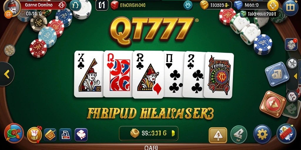 Tampilan gameplay seru dari QT777 dalam permainan Domino.
