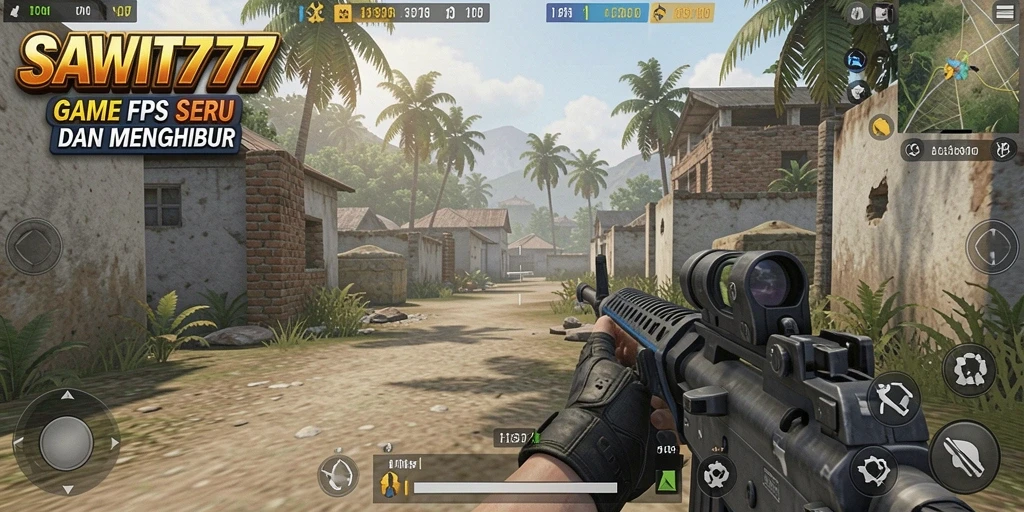 Tampilan gameplay SAWIT777 yang mendebarkan dalam aksi FPS.