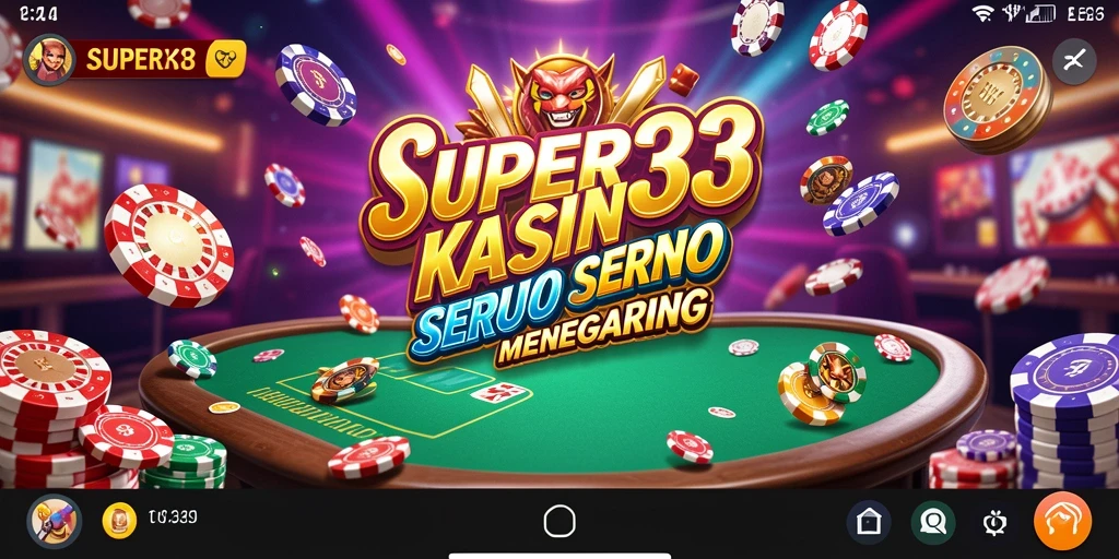 Tampilan screenshot utama SUPER33 menampilkan gameplay Kasino yang seru dan menegangkan.