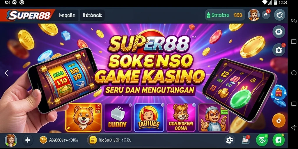 Tangkapan layar SUPER88 menampilkan gameplay menarik dengan efek visual memukau.